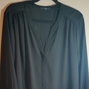 NYDJ Blouse in shear black, XL